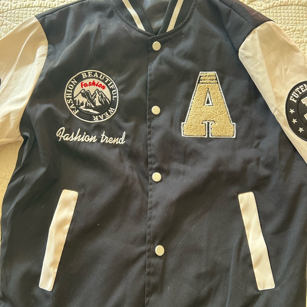 Black and White Varsity Jacket